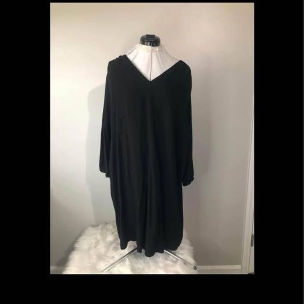 2X Old Navy Long Sleeve Black Midi Dress Tunic GG37